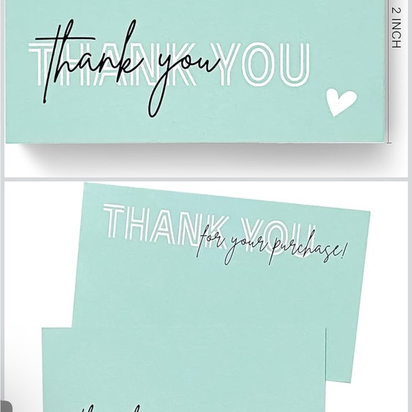 Mint Green Thank You Cards - Picture 1 of 6